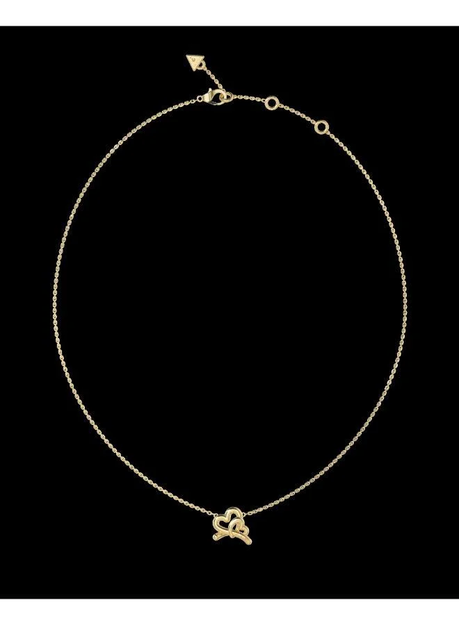 GUESS Embraced Hearts Chain Necklace